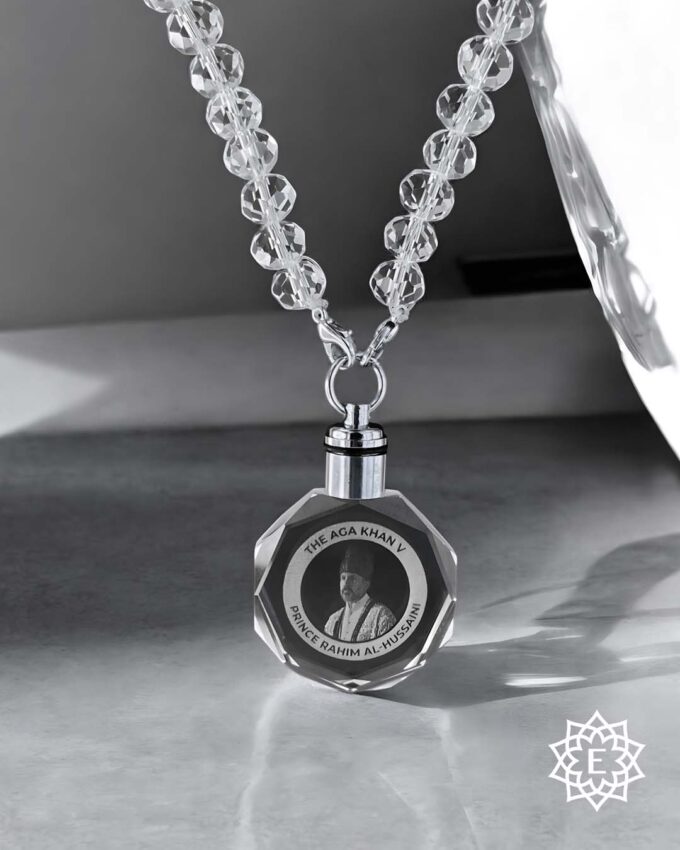 3D Laser Crystal Mawlana Shah Rahim Al-Hussaini Led Hexagon Glass Tasbih - Image 4
