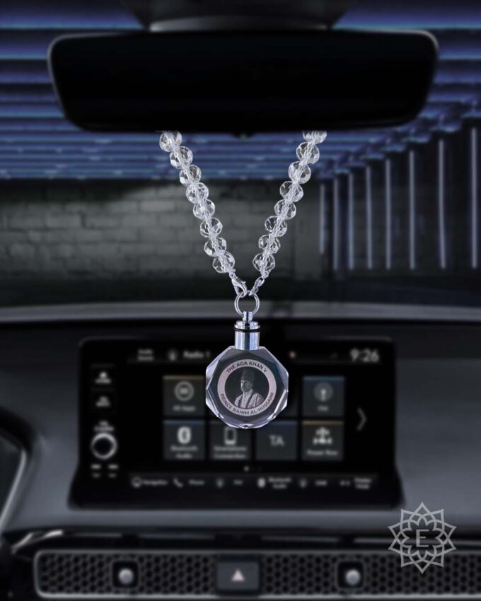 3D Laser Crystal Mawlana Shah Rahim Al-Hussaini Led Hexagon Glass Tasbih - Image 2
